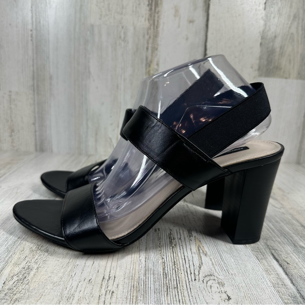 French Connection Classic Black Block Heel Sandals